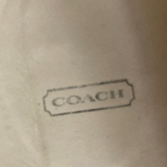 Coach Women Vtg tan smooth leather square toe dress shoes with bow size 8.5 - Picture 9 of 11